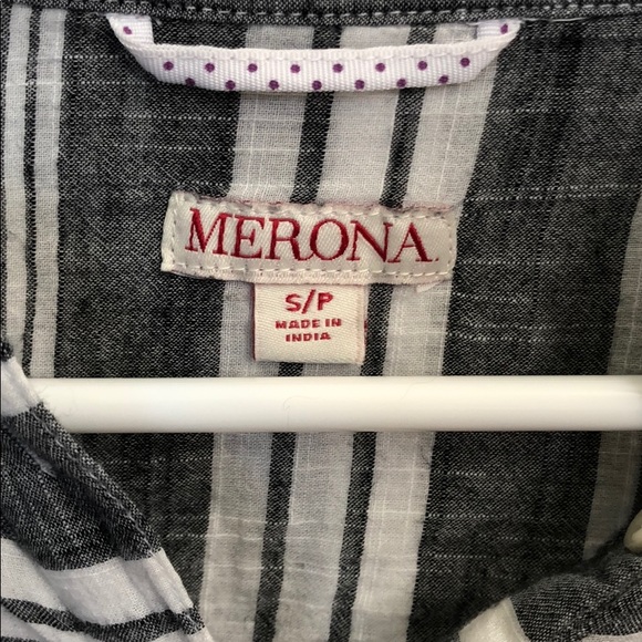 Gray and White Stripe Popover - Picture 2 of 3